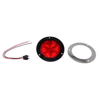 (image for) Trailer Stop/Turn/Tail Light Kit LED 4" Round Standard Red Dexter/Redneck #STL13RFBK