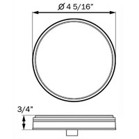 (image for) Trailer Stop/Turn/Tail Light Only LED 4" Round 7 Diode Fleet Red Dexter/Redneck #STL13RH3B