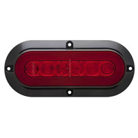 (image for) Trailer Stop/Turn/Tail Light LED 6'' Oval Red Glolight Dexter/Redneck #STL178RB