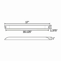 (image for) Trailer Stop/Turn/Tail Light Only LED 16.125" Red 28 Diode Thin Dexter/Redneck #STL179RB