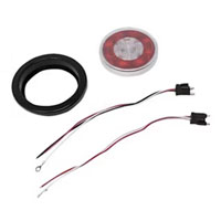 (image for) Trailer Stop/Turn/Tail/Backup Light Kit LED 16 Bulb 4'' Round Red Fusion Dexter/Redneck #STL201RBK