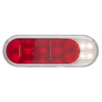 (image for) Trailer Stop/Turn/Tail/Bkup Light Only LED 6'' Oval 16 Bulb Red Fusion Dexter/Redneck #STL211RB