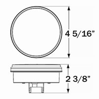 (image for) Trailer Park/Turn Light Only LED 4'' Round 16 Diode Amber Micro-Flex Dexter/Redneck #STL23AB