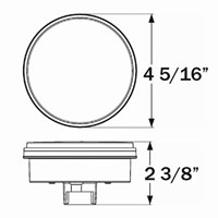 (image for) Trailer Park/Turn Light Kit LED 4'' Round 16 Diode Amber Micro-Flex Dexter/Redneck #STL23ABK