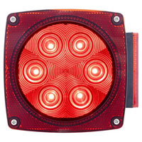 (image for) Trailer Stop/Turn/Tail Light Only LED 7 Diode Standard Right Hand Red Dexter/Redneck #STL38RB