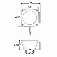 (image for) Trailer Stop/Turn/Tail Light Only LED 7 Diode Standard Right Hand Red Dexter/Redneck #STL38RB