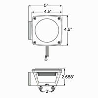 (image for) Trailer Stop/Turn/Tail Light Only LED 10 Diode Standard Left Hand Red Dexter/Redneck #STL39RB
