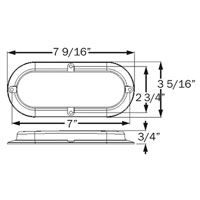 (image for) Trailer Park/Turn Light Kit LED 6'' Oval Amber 10 Bulb Standard Dexter/Redneck #STL78ABK