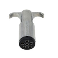 (image for) Trailer Wiring Connector Trailer End 6 Way Round Zinc Dexter/Redneck #TA01-110