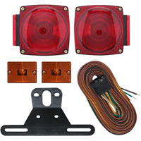 (image for) Trailer Light Kit Incandescent Stud Mount 25' Wire Harness Dexter/Redneck #TL-29BK