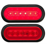 (image for) Trailer 6" Oval LED Light KIt Red Dexter/Redneck #TLL112RK