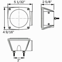 (image for) Trailer Stop/Tail/Turn Light Kit LED 5" Oval Red Stud Mount Dexter/Redneck #TLL190RK