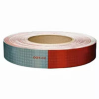 (image for) Trailer Oralite Conspicuity Tape 11" Red X 7" White 150' Roll Kisscut Dexter/Redneck #V825549KC