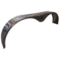 (image for) Trailer Fender Teardrop Tandem Axle Aluminum Tread Plate 18" Tall Dexter/Redneck #2199-187AT