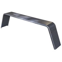 (image for) Jeep Square Brake Straight Tandem Axle Steel Tread Plate Trailer Fender 15" Tire Dexter/Redneck #2651-31T