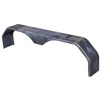 (image for) Trailer Fender Jeep Double Square Brake Teardrop Tandem Axle Steel Tread Plate 9" Wide Dexter/Redneck #2690-21T