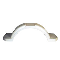 (image for) Single Axle Trailer Fender Poly 13-15" Tire With Skirt And Step Dexter/Redneck #PF11X35W
