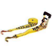 (image for) Trailer Heavy Duty Ratchet Strap Yellow 1.5" X 15' 2 Pack Dexter/Redneck #E32200