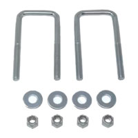 (image for) Square U-Bolt, Nut & Washer 4" X 1 3/4" Zinc Pkg Of 2 Dexter/Rednek #HW04-030