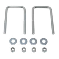 (image for) Square U-Bolt, Nut & Washer 2 1/4"x4 1/4" Zinc Pkg Of 2 Dexter/Redneck #HW04-035