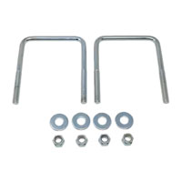(image for) Square U-Bolt, Nut & Washer 3 3/8" 4 1/4" Zinc Pkg Of 2 Dexter/Redneck #HW04-045