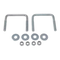 (image for) Square U-Bolt, Nut & Washer 7/16 X 3" Zinc Pkg Of 2 Dexter/Redneck #HW04-055