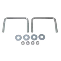 (image for) Square U-Bolt, Nut & Washer 4 1/8 x 3" Zinc Pkg Of 2 Dexter/Redneck #HW04-065