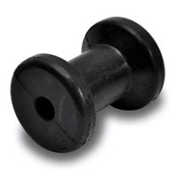 (image for) 3" Boat Trailer Bow Roller Black Rubber Dexter/Redneck #MBR3R
