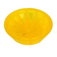 (image for) Boat Trailer 4" Roller End Bell Amber PVC Dexter/Redeneck #MBR4AB