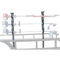 (image for) Landscape Trailer Lockable 3 Trimmer Rack Dexter/Redneck #RA-6RL