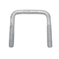 (image for) Square U-bolt 3 1/16" x 3.81" Galvanized Dexter/Redneck #UBGC12X306X381