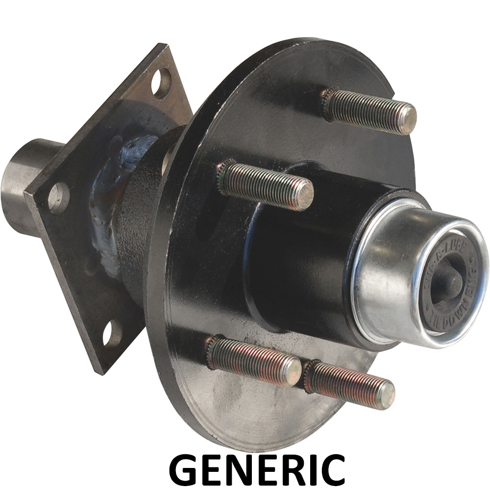 (image for) Trailer E-Z Lube Axle End Unit Idler 5 On 4 1/2" (6.5" Flange) 2k Axle Dexter/Redneck #20545IEU
