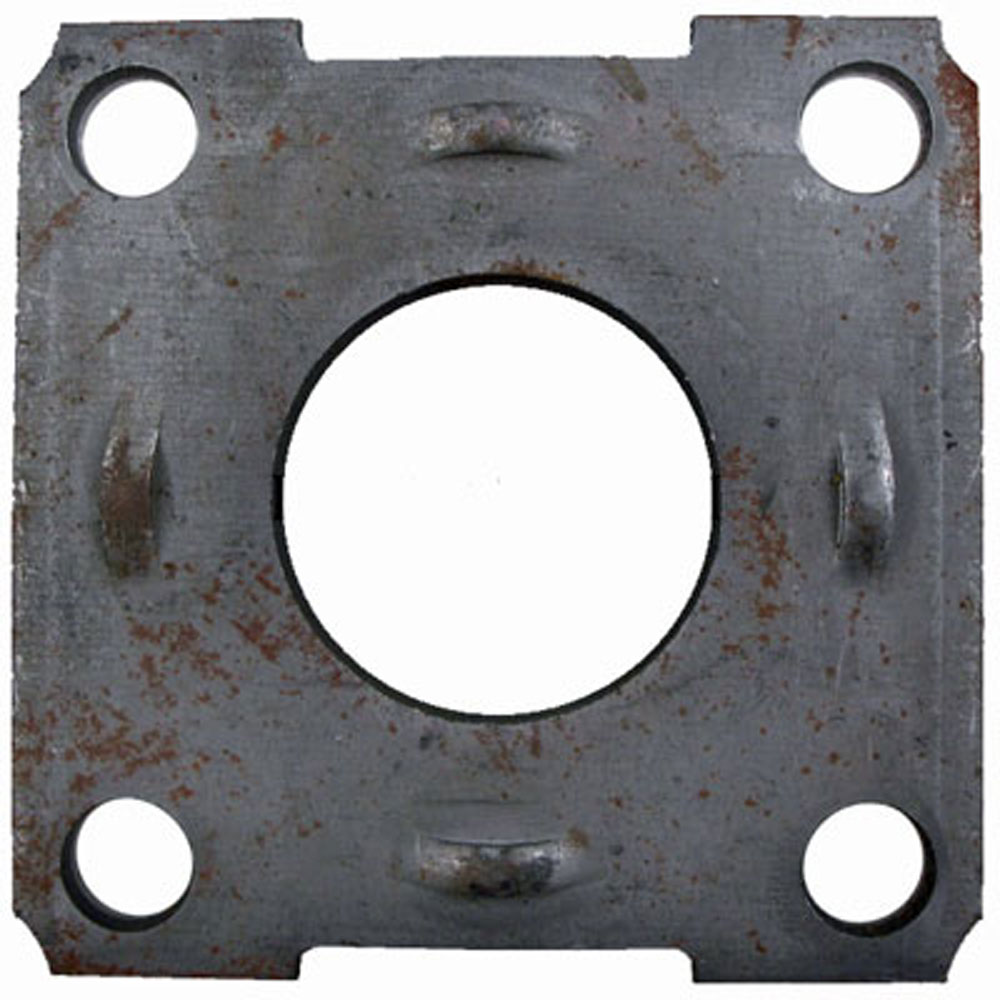 (image for) Trailer Brake Mounting Flange 12 1/4" 8K 4 Bolt Brake 3 1/2" Round Axle Dexter/Redneck #4-50