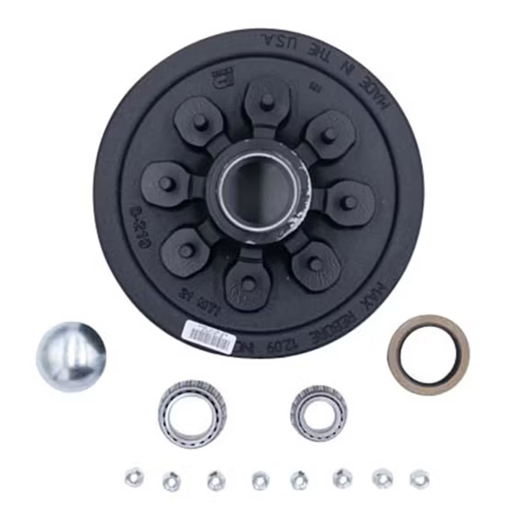 (image for) Trailer Hub/Drum Assembly 8 Bolt On 6.5" #42 Spindle 1/2" Studs 12" X 2" Seal 5.2k-7k Axle Dexter #42866UC3 & 42866UC3-EZ