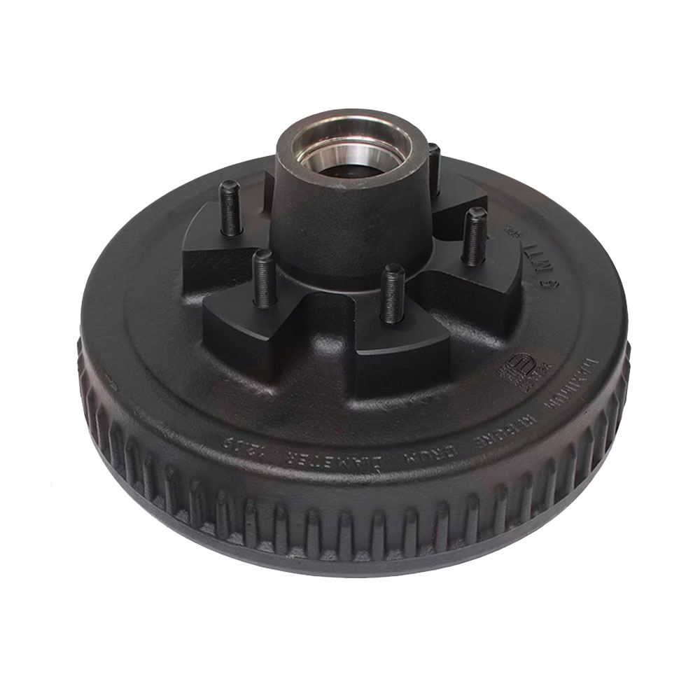 (image for) Trailer Hub/Drum With Races & Studs 6 Bolt On 5.5" #42 Spindle 12" X 2" Drum 5.2k-6K Axle Dexter #8-201-5