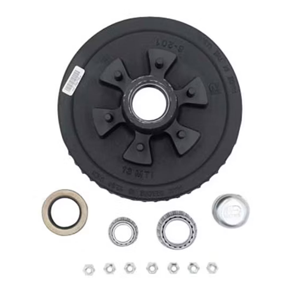 (image for) Trailer Hub/Drum Assembly 6 Bolt on 5 1/2" #42 Spindle 2 1/8" Seal 6k Axle Dexter #8-201-9UC3 & 8-201-9UC3-EZ