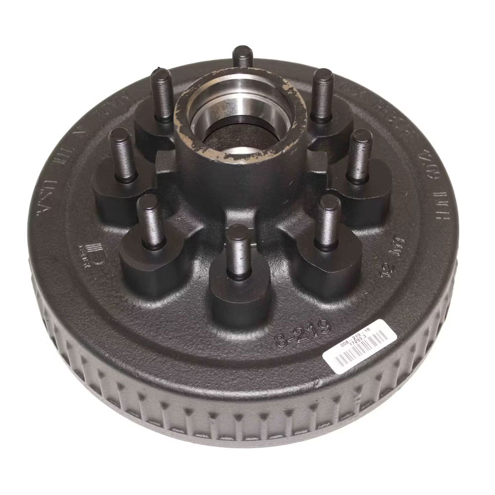 (image for) Trailer Hub/Drum With Races & Studs 8 Bolt On 6 1/2" #42 Spindle 5/8" Studs 5.2k-7k Axle Dexter #8-219-18