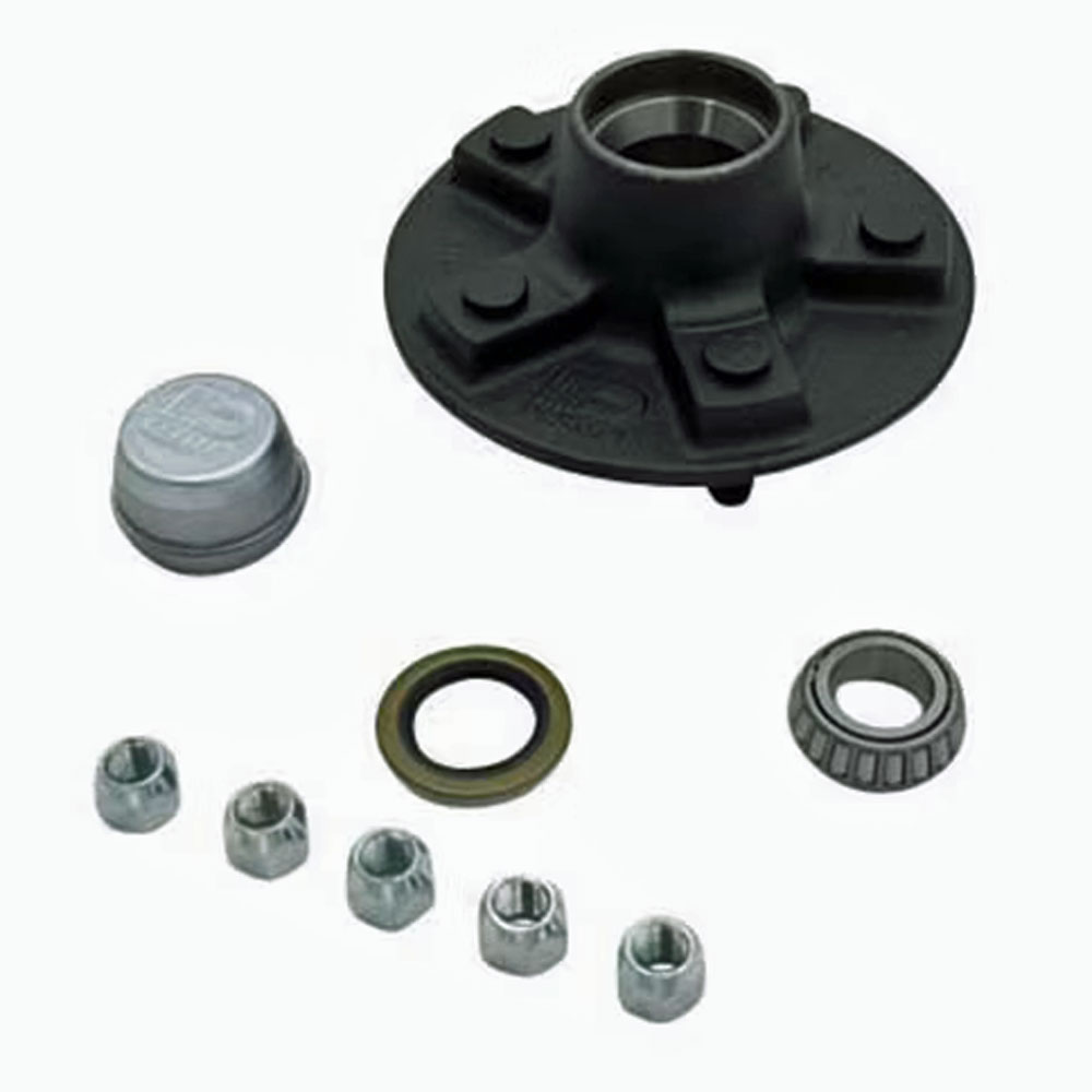 (image for) Trailer Idler Hub Assembly 5 Bolt On 4.5" BT8 Spindle 6 1/2" Flange 2.2k Axle Dexter #8-258BTUC1