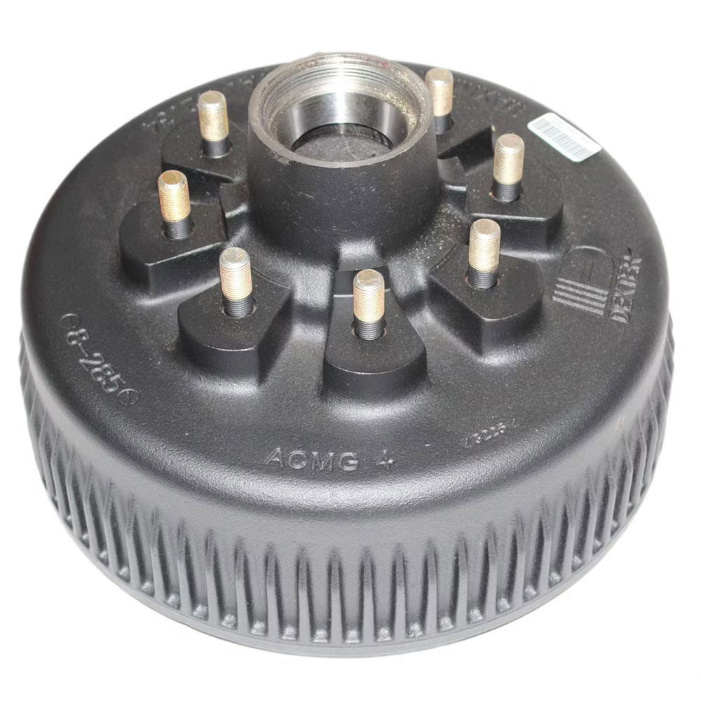 (image for) Trailer Non-ABS Oil Bath Hub/Drum With Races & Studs 8 Bolt On 6 1/2" 9/16" Studs 4.75" Pilot 8K Axle Dexter #8-285-9