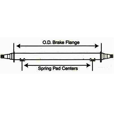 (image for) 10k HD Straight Trailer Axle Beam 5" Round 7 Bolt Flange