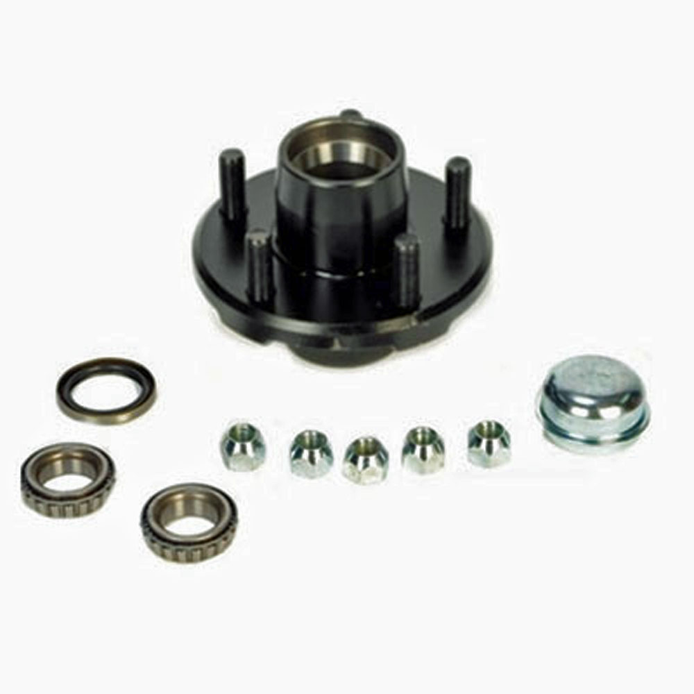 (image for) Trailer Idler Hub Assembly 5 Bolt On 4.5" BTR Spindle 2.2K Axle Trailer Parts Pro #H34822545UC1-BTR & H34822545UC1-BTR-ZL