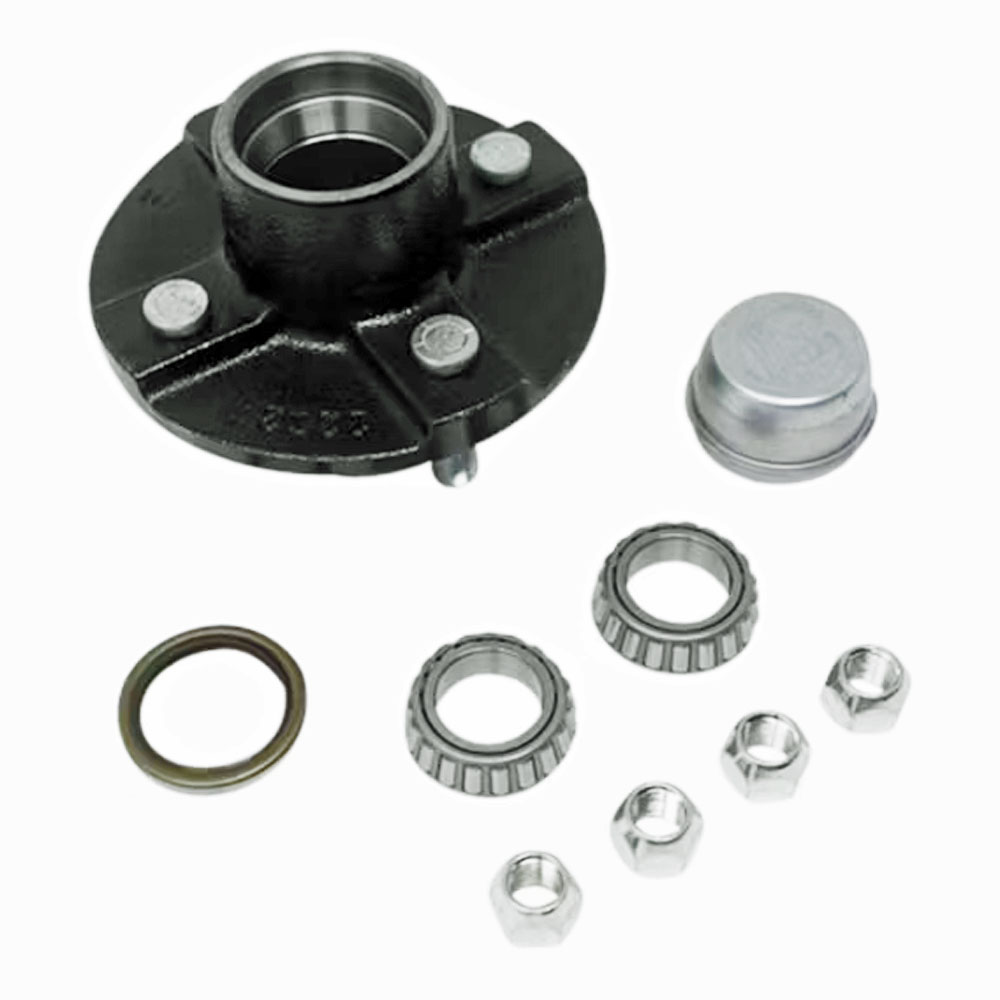 (image for) Trailer Idler Hub Assembly 4 Bolt On 4" BTR Spindle 2.2k Axle Trailer Parts Pro #H34822UC1-BTR & H34822UC1-BTR-EZ