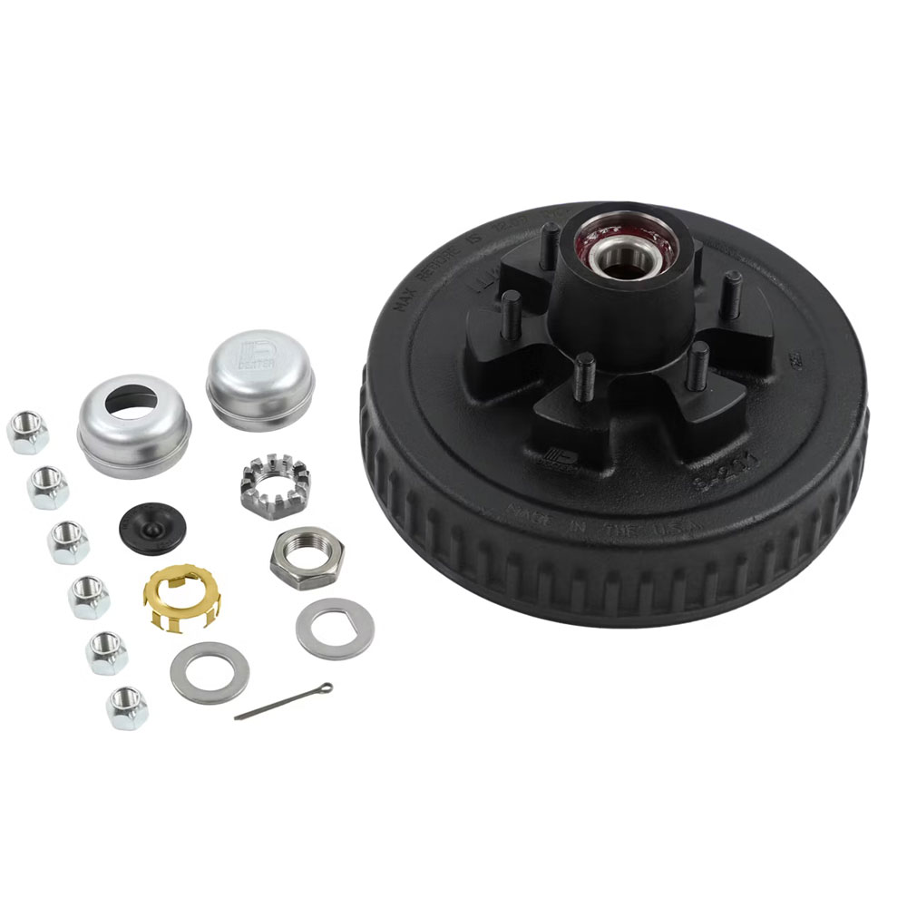 (image for) Trailer Hub/Drum Assembly 6 Bolt On 5.5" #42 Spindle Pre-Greased 2 1/4" Seal 6k Axle Dexter #K08-201-2G