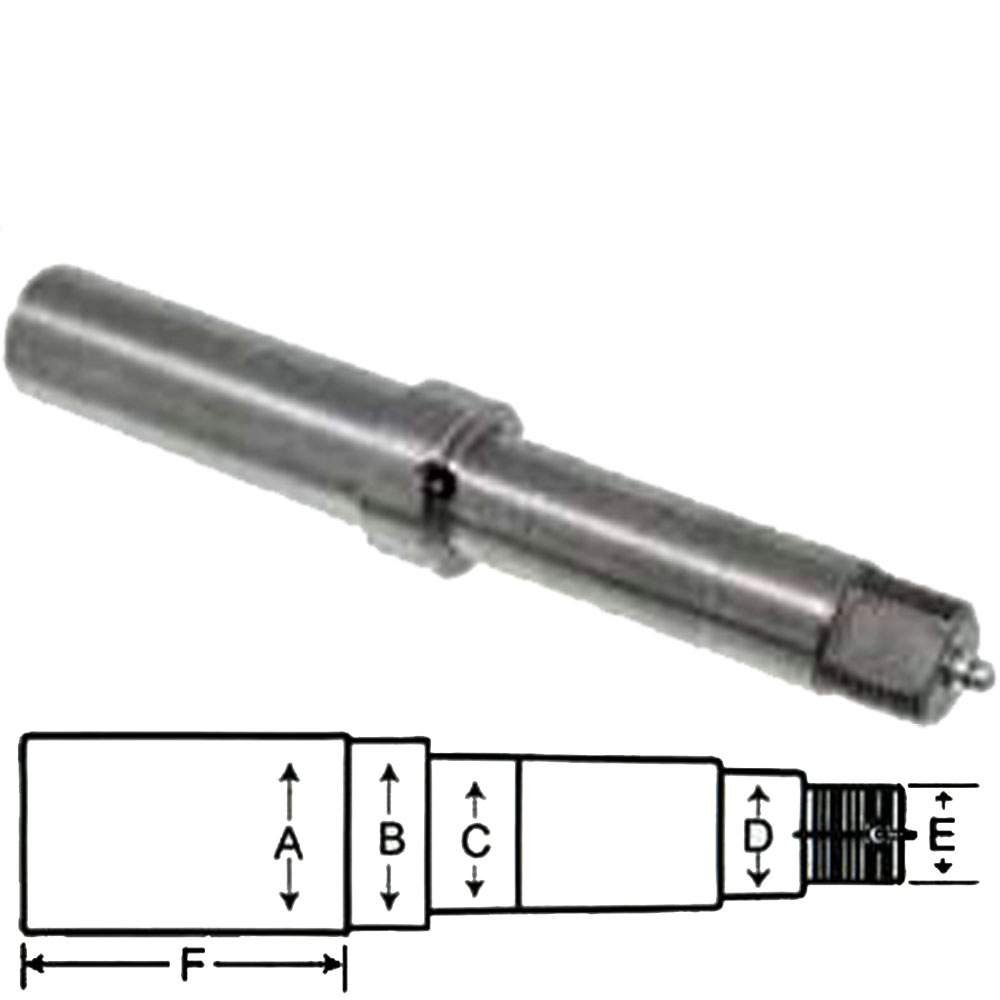 (image for) Trailer BTR Ez-Lube Axle Spindle 1.2" Round X 4" Stub Dexter/Redneck #R104BTREZLNW