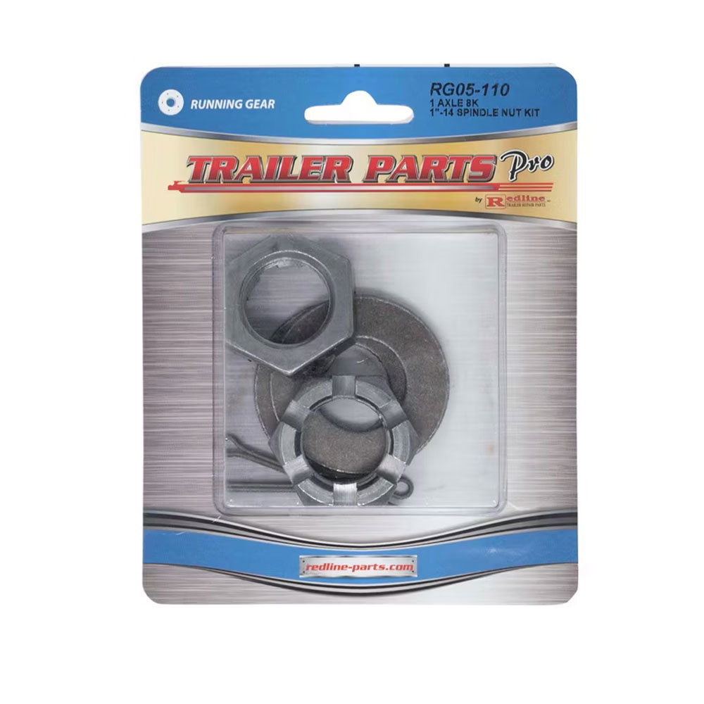 (image for) Trailer Spindle Hardware Kit 1"-14 Nut With D-Washers 8K Axle Dexter/Redneck #RG05-110