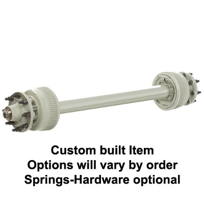 (image for) 15K HD Trailer Axle 865 Duo-Servo Hyd Brake Non-ABS No Springs