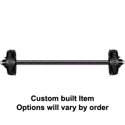 (image for) 2,200 lb. Trailer Axle 5 On 4 1/2" Straight SS Hydraulic Brake