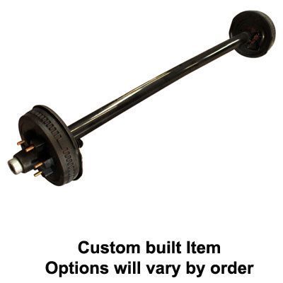 (image for) 6,000 lb. HD Trailer Axle 6 On 5.5" Straight DS Hydraulic Brake