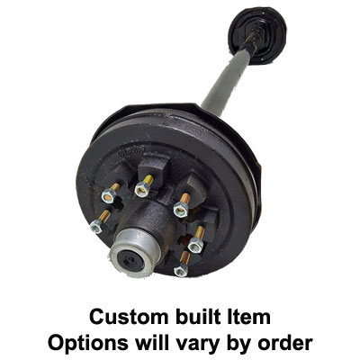 (image for) 7,000 lb. Trailer Axle 8 On 6.5" Straight SS Hydraulic Brake