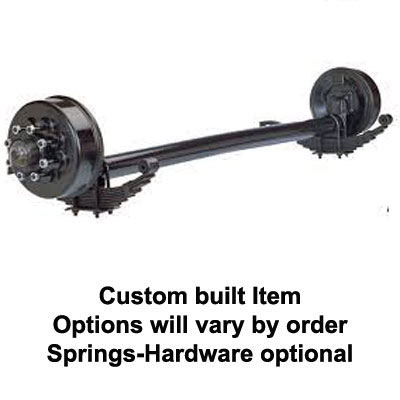 (image for) 7,000 lb. Trailer Axle 4" Drop 8 On 6.5" Hyd Freeback Brake